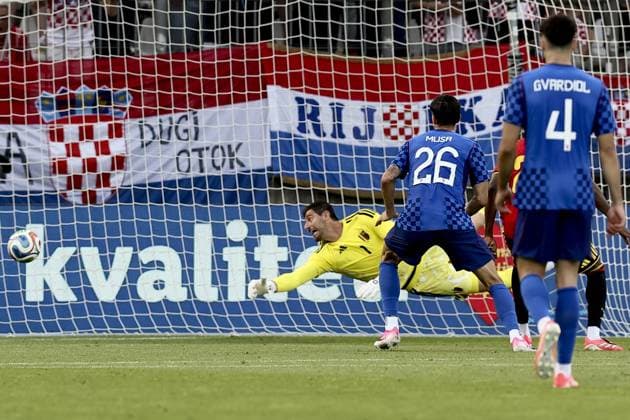 Belgium s goalkeeper Thibaut Courtois pictured during a friendly soccer game between Croatia and Belgian national soccer team Red Devils, in Rijeka, Croatia, on Tuesday 02 June 2026, part of the preparations for the 2026 FIFA World Cup, WM, Weltmeisterschaft, Fussball BRUNOxFAHY  x175758104x
