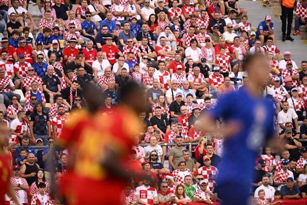Croatia vs Belgium - friendly match RIJEKA, CROATIA - JUNE 02 : Fans of Croatia pictured during a friendly match between Croatia and Belgium ahead of the FIFA World Cup, WM, Weltmeisterschaft, Fussball 2026 on June 02, 2026 in Rijeka, Croatia, 02 06 2026 Rijeka Croatia  Copyright: xTomasxSiskx