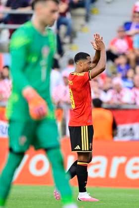 Croatia vs Belgium - friendly match RIJEKA, CROATIA - JUNE 02 : Tielemans Youri midfielder of Belgium celebrates scoring the opening goal during a friendly match between Croatia and Belgium ahead of the FIFA World Cup, WM, Weltmeisterschaft, Fussball 2026 on June 02, 2026 in Rijeka, Croatia, 02 06 2026 Rijeka Croatia  Copyright: xJanxDexMeuleneirx