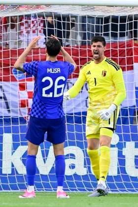 Croatia vs Belgium - friendly match RIJEKA, CROATIA - JUNE 02 : Courtois Thibaut goalkeeper of Belgium reacts after a save during a friendly match between Croatia and Belgium ahead of the FIFA World Cup, WM, Weltmeisterschaft, Fussball 2026 on June 02, 2026 in Rijeka, Croatia, 02 06 2026 Rijeka Croatia  Copyright: xJanxDexMeuleneirx