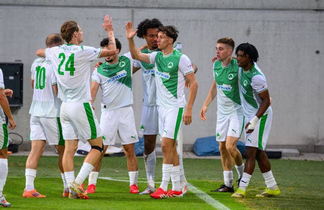 02 06 2026 Soccer season 2025 2026 Relegation Oberliga Bayern Bayernliga Regionalliga SpVgg Greuther Fürth II ASV Cham xwoxzix Goal celebration Joy after goal Goal shot to 1 0 by Philipp Hack 13, SpVgg Greuther Fürth II