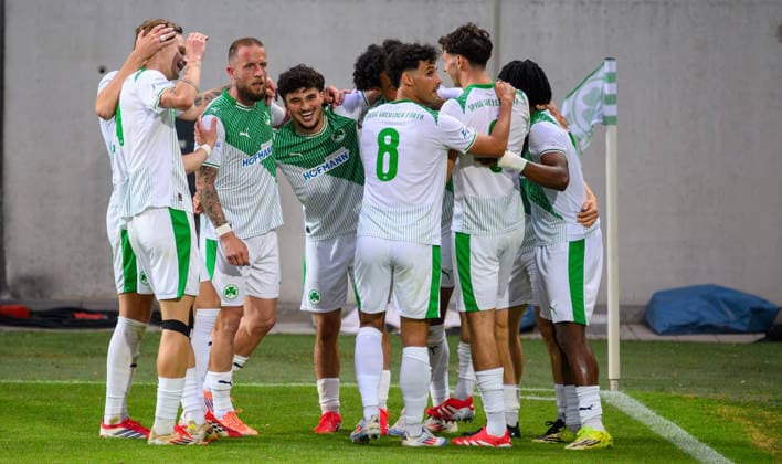 02 06 2026 Soccer season 2025 2026 Relegation Oberliga Bayern Bayernliga Regionalliga SpVgg Greuther Fürth II ASV Cham xwoxzix Goal celebration Joy after goal Goal shot to 1 0 by Philipp Hack 13, SpVgg Greuther Fürth II