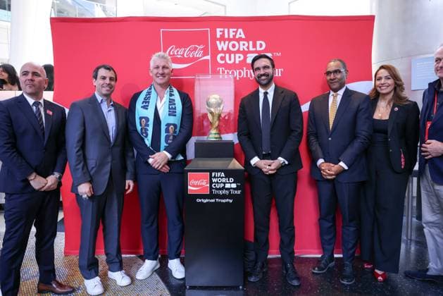 Football World Cup, FIFA Trophy Tour with Bastian Schweinsteiger in New York