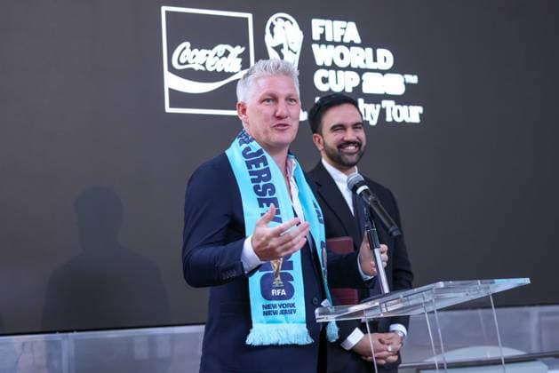 World Cup Trophy Tour at the American Museum of Natural History in New York City New York City Mayor Zohran Mamdani and former German footballer Bastian Schweinsteiger during the World Cup Trophy Tour at the American Museum of Natural History in New York City, United States, on Tuesday, June 2, 2026. NOVA YORK NY UNITED STATES Copyright: xVANESSAxCARVALHOx