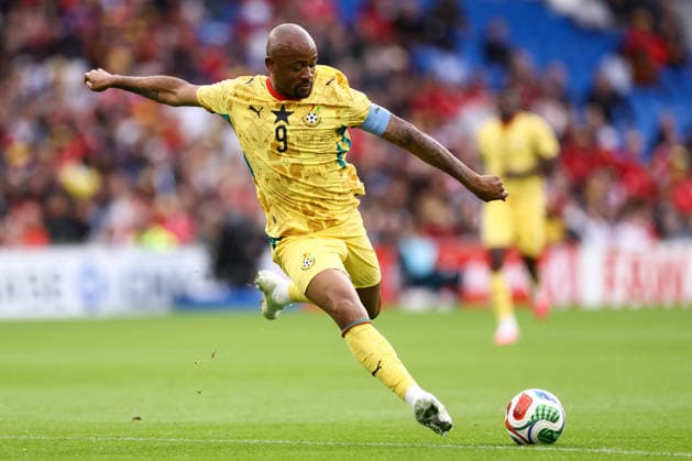 Wales gegen Ghana 02. Juni 2026, Cardiff Internationales Freundschaftsspiel Wales gegen Ghana Jordan Ayew aus Ghana Foto Jacques Feeney Abseits Cardiff UK  Copyright: xJacquesxFeeneyx xOffsidexOffside
