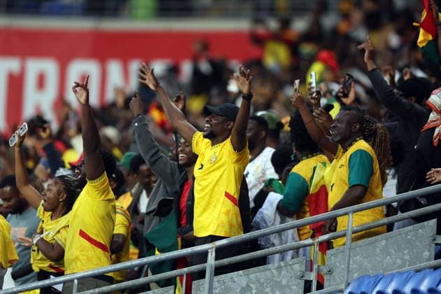 Ghana fans celebrate Wales v Ghana, International Friendly, Länderspiel, Nationalmannschaft Football, Cardiff City Stadium, Cardiff, Wales, UK - 02 Jun 2026Cardiff Cardiff City Stadium United Kingdom EDITORIAL USE ONLY No use with unauthorised audio, video, data, fixture lists, club league logos or live services. Online in-match use limited to 120 images, no video emulation. No use in betting, games or single club league player publications.  Copyright: xKieranxMcManus Shutterstockx 16906575au