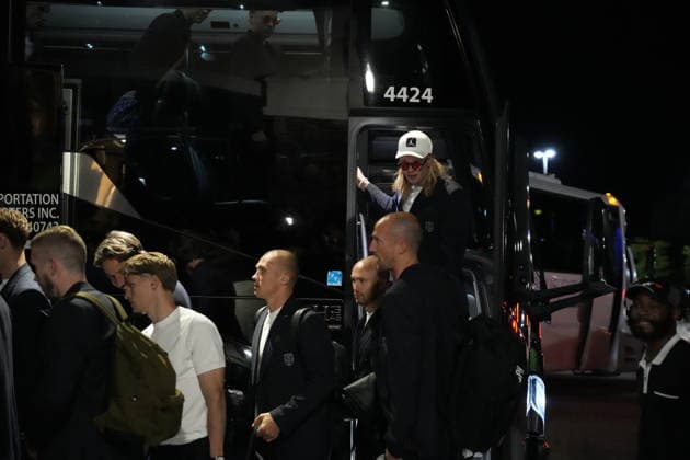 Football World Cup 2026 Greensboro , USA 20260602 Norways mens national football team arrives at the hotel in Greensboro Photo Fredrik Varfjell NTB Greensboro USA EDITORIAL USE ONLY RESTRICTED USE FOR BETTING COMPANIES  Copyright: xFredrikxVarfjellx xNTBx