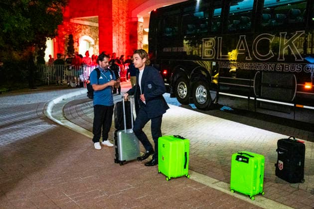 Football World Cup 2026 Greensboro , USA 20260602 Norways Patrick Berg arrives at the hotel in Greensboro Photo Fredrik Varfjell NTB Greensboro USA EDITORIAL USE ONLY RESTRICTED USE FOR BETTING COMPANIES  Copyright: xFredrikxVarfjellx xNTBx