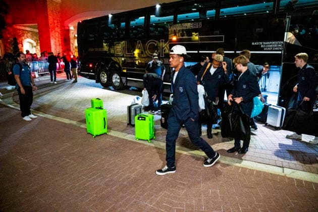 Football World Cup 2026 Greensboro , USA 20260602 Norways Oscar Bobb arrives at the hotel in Greensboro Photo Fredrik Varfjell NTB Greensboro USA EDITORIAL USE ONLY RESTRICTED USE FOR BETTING COMPANIES  Copyright: xFredrikxVarfjellx xNTBx