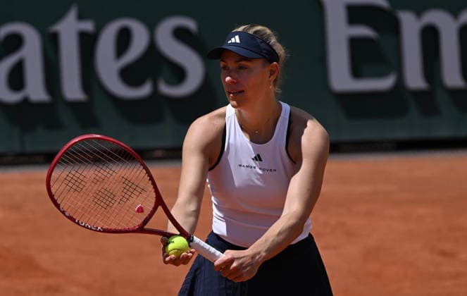 Tennis, French Open, show match with Angelique Kerber