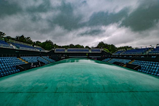 Tennis, WTA tournament in Birmingham, rain