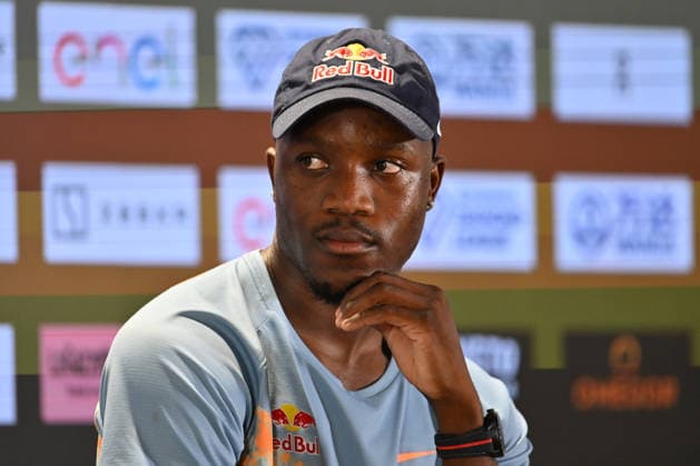IPA85285350 - Letsile Tebogo (BOT, 100m during the press conference, PK, Pressekonferenz of IAAF Wanda Diamond League: Golden Gala Pietro Mennea at Olympic Stadium on June 3, 2026 in Rome, Italy  Copyright: xDomenicoxCippitelli IPAxSportx xx 85285350