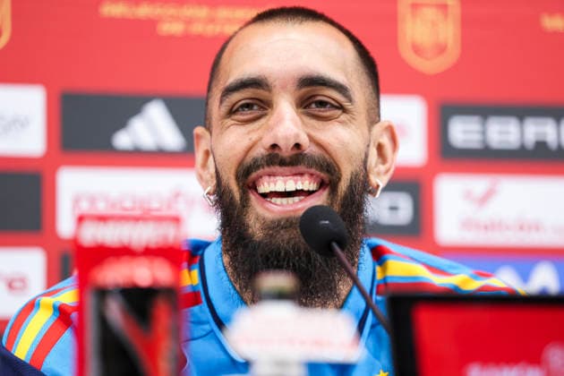 June 3, 2026, Las Rozas, Madrid, Spain: Borja Iglesias attends during the press conference, PK, Pressekonferenz of Spain National Football Team ahead the FIFA World Cup, WM, Weltmeisterschaft, Fussball 2026 at Ciudad del Futbol on June 03, 2026 in Las Rozas, Madrid, Spain. Spain Team Press Conference - FIFA World Cup 2026  - ZUMAa181 20260603_zaa_a181_038 Copyright: xIrinaxR.xHipolitox