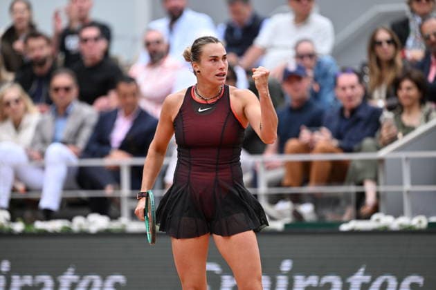 2026 French Open, Roland-Garros - Day 11 PARIS, FRANCE - JUNE 3: Aryna Sabalenka in action against Diana Shnaider during their women s singles quarter-final match on the eleventh day of the French Open at Roland Garros in Paris, France, on June 3, 2026. Mustafa Yalcin Anadolu Paris France. Editorial use only. Please get in touch for any other usage.  Copyright: x2026xAnadoluxMustafaxYalcinx