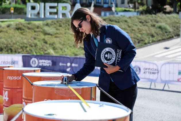 June 3, 2026, Piera, Barcelona, Spain: Anouk de Timary of official Guinness World Records adjudicator inspecting the circuit during his attempt to break the Guinness World Record at Rotonda Toni Bou on June 03, 2026 in Piera, Barcelona, Spain. Toni Bou Guinness World Record Attempt  - ZUMAa181 20260603_zaa_a181_100 Copyright: xJavierxBorregox