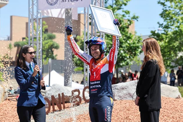 June 3, 2026, Piera, Barcelona, Spain: Toni Bou of trial rider celebrates his record to break the Guinness World Record at Rotonda Toni Bou on June 03, 2026 in Piera, Barcelona, Spain. Toni Bou Guinness World Record Attempt  - ZUMAa181 20260603_zaa_a181_130 Copyright: xJavierxBorregox