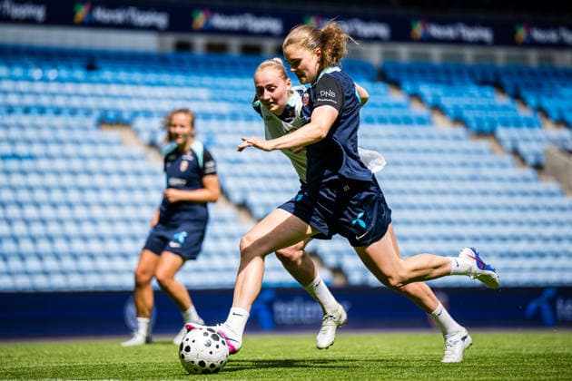 260603 Signe Gaupset of the Norwegian women™s national football team during a training session on June 3, 2026 in Oslo Photo Marius Simensen BILDBYRAN Cop 238 bbeng dam fifa women s world cup qualifier football fotball fotball norge norway practice soccer training trening träning  Copyright: MARIUSxSIMENSEN BB260603BB340