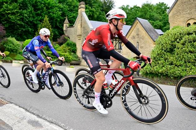 Tour de Wallonie 2026 Stage 3 VAUX-SUR-SÛRE, BELGIUM - JUNE 03 : Dockx Aaron (BEL) of Alpecin - Premier Tech in action during stage 3 of the 47th edition of Ethias Tour de Wallonie an UCI ProSeries 2.Pro cycling road race stage for Men Elite of 176.9 km with start in Habay and finish in Vaux-sur-Sûre on June 3, 2026 in Vaux-sur-Sûre, Belgium, 03 06 2026 ( Motordriver Pieter Van Herzele - Vaux-sur-Sûre Belgium  Copyright: xSesx