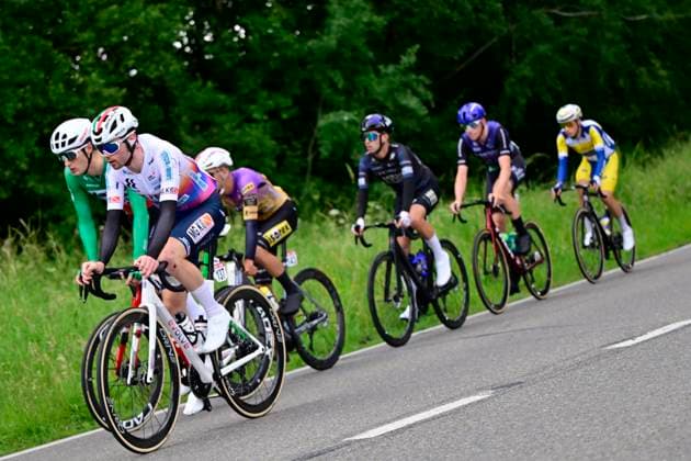 Tour de Wallonie 2026 Stage 3 VAUX-SUR-SÛRE, BELGIUM - JUNE 03 : Wood George (GBR) of Mg.K Vis Costruzioni e Ambiente in action during stage 3 of the 47th edition of Ethias Tour de Wallonie an UCI ProSeries 2.Pro cycling road race stage for Men Elite of 176.9 km with start in Habay and finish in Vaux-sur-Sûre on June 3, 2026 in Vaux-sur-Sûre, Belgium, 03 06 2026 ( Motordriver Pieter Van Herzele - Vaux-sur-Sûre Belgium  Copyright: xSesx
