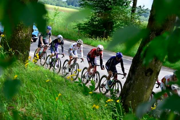 Tour de Wallonie 2026 Stage 3 VAUX-SUR-SÛRE, BELGIUM - JUNE 03 : Illustration picture of the peloton during stage 3 of the 47th edition of Ethias Tour de Wallonie an UCI ProSeries 2.Pro cycling road race stage for Men Elite of 176.9 km with start in Habay and finish in Vaux-sur-Sûre on June 3, 2026 in Vaux-sur-Sûre, Belgium, 03 06 2026 ( Motordriver Pieter Van Herzele - Vaux-sur-Sûre Belgium  Copyright: xSesx