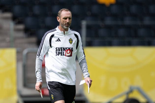260603 Assistant coach Andreas Georgson of the Swedish national football team at a training session on June 3, 2026 in Stockholm Photo Emma Wallskog BILDBYRAN code EW EW0674 fotboll football soccer fotball träning practice training sverige sweden sverige a fifa world cup vm bbeng  Copyright: EMMAxWALLSKOG BB260603EW092