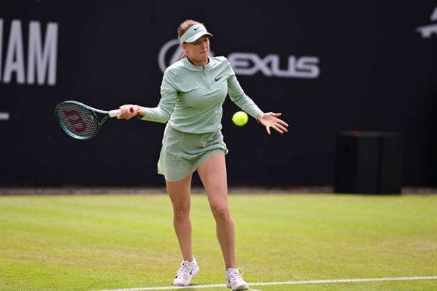 Tennis Lexus Birmingham Open Linda Fruhvirtova of the Czech republic returns during the Lexus Birmingham Open WTA125 ATP, Tennis Herren Challenger tennis at Edgbaston Priory Club, Birmingham, UK on 3 June 2026. Birmingham Edgbaston Priory Club West Midlands UK Editorial use only , Copyright: xDennisxGoodwinx PSI-24320-0015