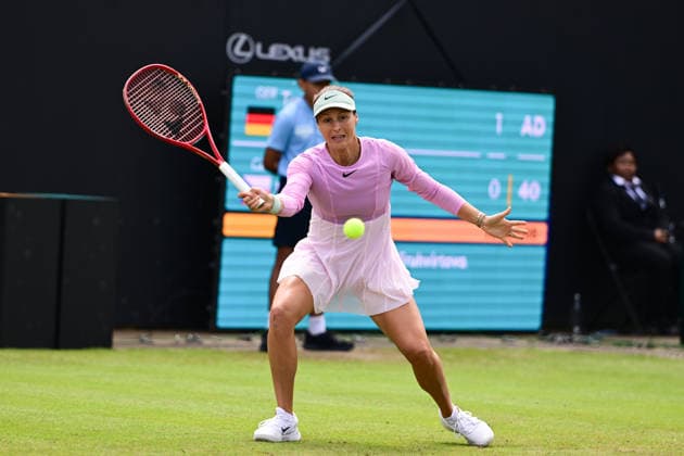 Tennis Lexus Birmingham Open Tatiana Maria of Germany returns during the Lexus Birmingham Open WTA125 ATP, Tennis Herren Challenger tennis at Edgbaston Priory Club, Birmingham, UK on 3 June 2026. Birmingham Edgbaston Priory Club West Midlands UK Editorial use only , Copyright: xDennisxGoodwinx PSI-24320-0025