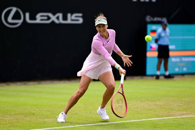Tennis Lexus Birmingham Open Tatiana Maria of Germany returns during the Lexus Birmingham Open WTA125 ATP, Tennis Herren Challenger tennis at Edgbaston Priory Club, Birmingham, UK on 3 June 2026. Birmingham Edgbaston Priory Club West Midlands UK Editorial use only , Copyright: xDennisxGoodwinx PSI-24320-0026