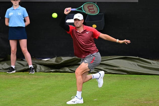 Tennis Lexus Birmingham Open Christopher O Connell of Australia returns during the Lexus Birmingham Open WTA125 ATP, Tennis Herren Challenger tennis at Edgbaston Priory Club, Birmingham, UK on 3 June 2026. Birmingham Edgbaston Priory Club West Midlands UK Editorial use only , Copyright: xDennisxGoodwinx PSI-24320-0056