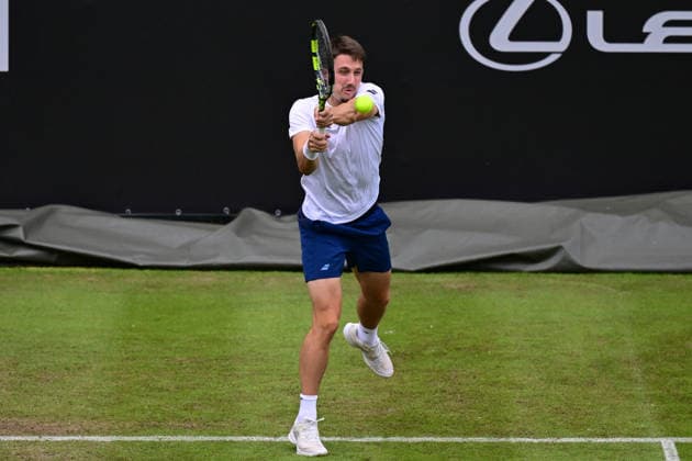 Tennis Lexus Birmingham Open Ugo Blanchett of France returns during the Lexus Birmingham Open WTA125 ATP, Tennis Herren Challenger tennis at Edgbaston Priory Club, Birmingham, UK on 3 June 2026. Birmingham Edgbaston Priory Club West Midlands UK Editorial use only , Copyright: xDennisxGoodwinx PSI-24320-0061