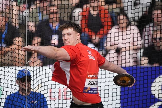 Steven Richter of Germany Men Discus Throw during the World Athletics Continental Tour Paavo Nurmi Games at the Turku Sports Park stadium in Turku, Finland June 3. 2026.  Copyright: xKallexParkkinenx NP24kp0434