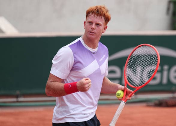 Jamie Mackenzie GER cheers after the win,Cheers,Joy,Emotion, Boys Singles, Boys Singles Tennis French Open 2026 Roland Garros Paris France 3 June 2026 Copyright: xJuergenxHasenkopfx