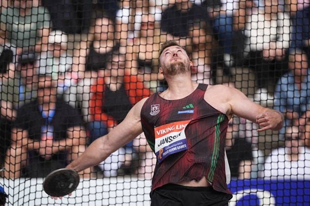 Henrik Janssen of Germany Men Discus Throw during the World Athletics Continental Tour Paavo Nurmi Games at the Turku Sports Park stadium in Turku, Finland June 3. 2026.  Copyright: xKallexParkkinenx NP24kp0439