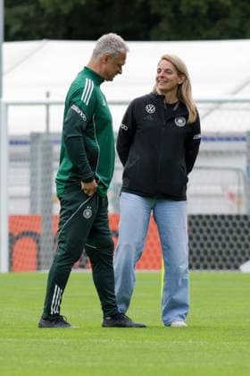 03 06 2026, xgrfx, Football DFB Media Dates, German Womens National Team Training v l Christian Wück, Nia Künzer German Womens National Team DFL DFB REGULATIONS PROHIBIT ANY USE OF PHOTOGRAPHS as IMAGE SEQUENCES and or QUASI VIDEO Cologne