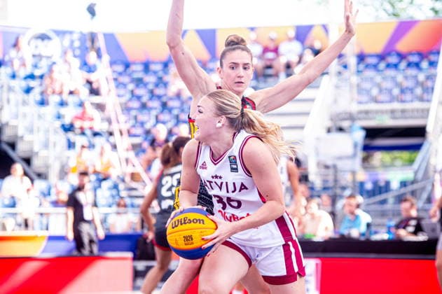 Warszawa 03.06.2026. 3x3 Basketball World Cup Day 3 in Warsaw, Poland. Germany - Latvia match --- Mistrzostwa Swiata w koszykowce 3x3 Dzien 3 w Warszawie. Mecz Niemcy - Lotwa Persons Shown : Paula Cirsa Fot. Kai Taller Arena Akcji NEWSPIX.PL --- newspix.pl 