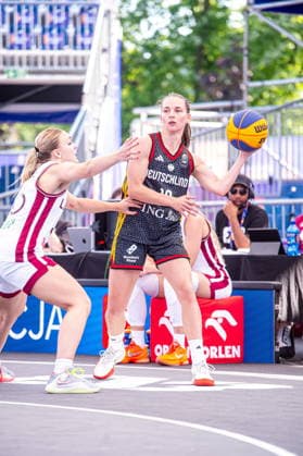 Warszawa 03.06.2026. 3x3 Basketball World Cup Day 3 in Warsaw, Poland. Germany - Latvia match --- Mistrzostwa Swiata w koszykowce 3x3 Dzien 3 w Warszawie. Mecz Niemcy - Lotwa Persons Shown : Britta Christin Daub Fot. Kai Taller Arena Akcji NEWSPIX.PL --- newspix.pl 