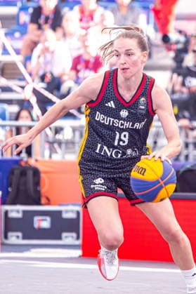Warszawa 03.06.2026. 3x3 Basketball World Cup Day 3 in Warsaw, Poland. Germany - Latvia match --- Mistrzostwa Swiata w koszykowce 3x3 Dzien 3 w Warszawie. Mecz Niemcy - Lotwa Persons Shown : Britta Christin Daub Fot. Kai Taller Arena Akcji NEWSPIX.PL --- newspix.pl 