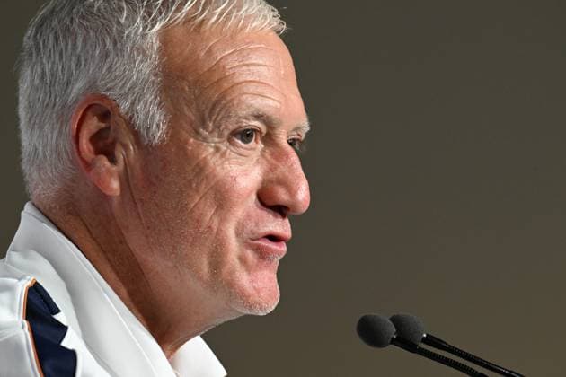 CP DES BLEUS A NANTES PHOTOPQR OUEST FRANCE Jerome Fouquet ; NANTES ; 03 06 2026 ; Football. Point presse de Didier Deschamps, sélectionneur de l équipe de France de Football, avant le match contre la Cote d Ivoire à Nantes. Photo: Jérôme Fouquet Ouest-France Nantes, France, june 3rd 2026 Frane coahc Didier Deschamps press conference, PK, Pressekonferenz before the match against Ivory Coast NANTES France  Copyright: xPHOTOPQR OUESTxFRANCE MAXPPPxJeromexFouquetx 20260603OFR1520 20260603OFR1520