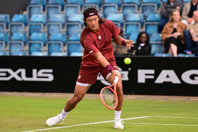 Tennis Lexus Birmingham Open Zhizhen Zhang of China returns during the Lexus Birmingham Open WTA125 ATP, Tennis Herren Challenger tennis at Edgbaston Priory Club, Birmingham, UK on 3 June 2026. Birmingham Edgbaston Priory Club West Midlands UK Editorial use only , Copyright: xDennisxGoodwinx PSI-24320-0101