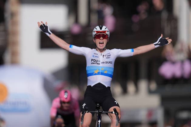 Netherlands™s Demi Vollering of FDJ United - Suez™s winner of stage during Stage 5 of the Giro d™Italia Women, from Longarone to Santo Stefano di Cadore, Italy, Wednesday, June 3, 2026  Copyright: xDavidexSpada LaPressex