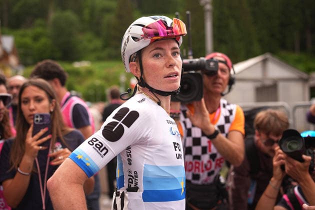 Netherlands™s Demi Vollering of FDJ United - Suez™s winner of the stage during Stage 5 of the Giro d™Italia Women, from Longarone to Santo Stefano di Cadore, Italy. Wednesday June 3, 2026  Copyright: xMarcoxAlpozzi LaPressex