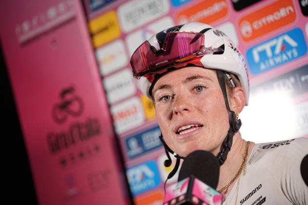 Netherlands™s Demi Vollering of FDJ United - Suez™s winner of the stage during Stage 5 of the Giro d™Italia Women, from Longarone to Santo Stefano di Cadore, Italy. Wednesday June 3, 2026  Copyright: xMarcoxAlpozzi LaPressex