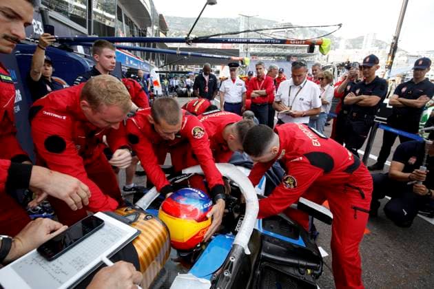 Formel 1, GP Monaco in Monte Carlo EXERCICE EXTRACTION GRAND PRIX PHOTOPQR NICE MATIN Jean François Ottonello ; Monaco ; 03 06 2026 ; Exercice extraction d une formule 1 avec les pompiers de Monaco Monaco, june 3rd 2026 Atmosphere before Monaco GP Monaco France  Copyright: xPHOTOPQR NICExMATIN MAXPPPxJeanxFrançoisxOttonellox 20260603NIM1665 20260603NIM1665