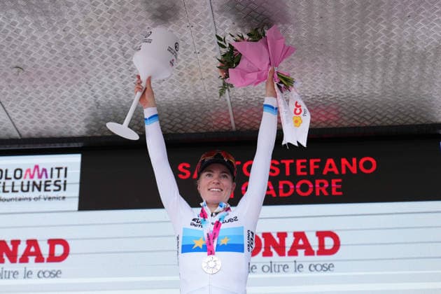 Netherlands™s Demi Vollering of FDJ United - Suez™s winner of stage during Stage 5 of the Giro d™Italia Women, from Longarone to Santo Stefano di Cadore, Italy, Wednesday, June 3, 2026  Copyright: xDavidexSpada LaPressex