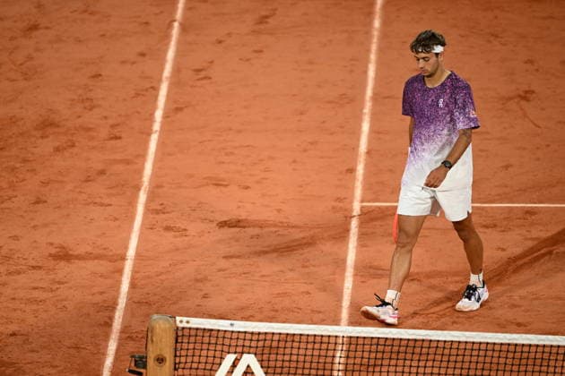 2026 French Open (Roland-Garros) - Day 11 PARIS, FRANCE - JUNE 3: Felix Auger-Aliassime (not seen) of Canada in action against Flavio Cobolli of Italy during Men s Singles quarter-final match on the eleventh day of the French Open at Philippe-Chatrier Court in Paris, France, on June 3, 2026. Burak Akbulut Anadolu Paris France. Editorial use only. Please get in touch for any other usage.  Copyright: x2026xAnadoluxBurakxAkbulutx