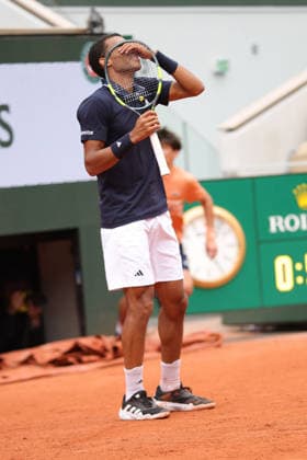Felix Auger Aliassime, CAN, during quarterfinal of 2026 French Open at Roland Garros, Paris, 03 06 2026