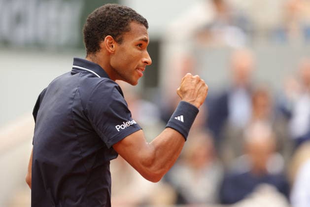 Felix Auger Aliassime, CAN, during quarterfinal of 2026 French Open at Roland Garros, Paris, 03 06 2026