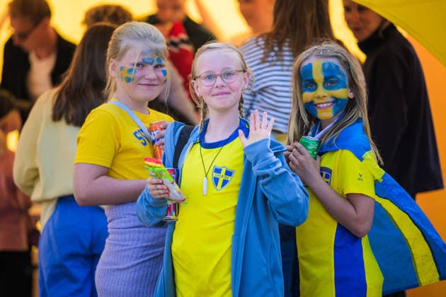 260603 Fans of Sweden during the U23 womenÂs international friendly football match between Sweden and Norway on June 3, 2026 in Kalmar Photo Suvad Mrkonjic BILDBYRAN COP 170 SM0467 fotboll football soccer fotball u23 under 23 sverige sweden norge norway dam bbeng norge norway sverige sweden  Copyright: SUVADxMRKONJIC BB260603SM079