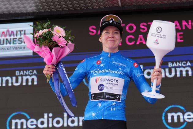 Netherlands™s Anna van der Breggen of Team SD Worx - Protime™s blue jersey during Stage 5 of the Giro d™Italia Women, from Longarone to Santo Stefano di Cadore, Italy, Wednesday, June 3, 2026  Copyright: xDavidexSpada LaPressex