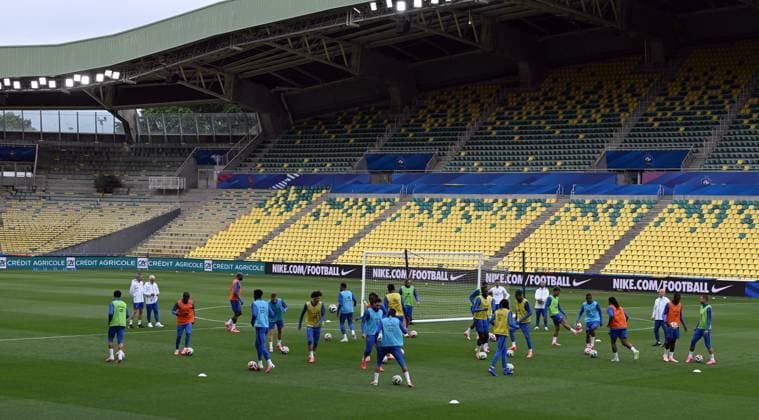 ENTRAINEMENT DES BLEUS A NANTES PHOTOPQR OUEST FRANCE Jerome Fouquet ; NANTES ; 03 06 2026 ; Football. Entrainement de l équipe de France de Football, avant le match contre la Cote d Ivoire à Nantes. Photo: Jérôme Fouquet Ouest-France Nantes, France, juen 3rd 2026 France at training before a friendly match NANTES France  Copyright: xPHOTOPQR OUESTxFRANCE MAXPPPxJeromexFouquetx 20260603OFR1826 20260603OFR1826